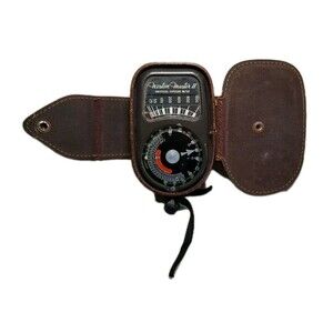 Weston Master II Universal Exposure Light Meter Model 735 Vintage + Leather Case